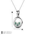 thumbnail image 5 of TriJewels Created Alexandrite Open Circle Women Three Stone Pendant Necklace in 10K White Gold, 5 of 6
