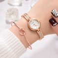 thumbnail image 3 of LVPAI Moda Casual Mujer Reloj de Pulsera Reloj de Cuarzo de aleación y Traje de Pulsera (Oro Rosa + Blanco), 3 of 3