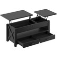 thumbnail image 3 of Greenstell Lift Top Coffee Table 47.2" with Storage Drawers and Hidden Compartment,Black, 3 of 7