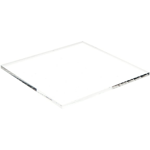 Plymor Clear Acrylic Square Polished Edge Display Base, 7" W x 7" D x 0.25" H
