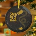 thumbnail image 3 of Copy of 2024 Red Dragon Christmas Glass Ornaments New Year, 3 of 4