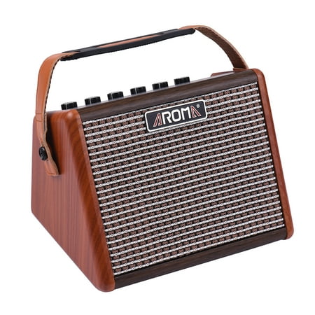 AROMA AG-15A 15W Portable Acoustic Guitar Amplifier Amp BT Speaker Built-in Rechargeable Battery with Microphone
