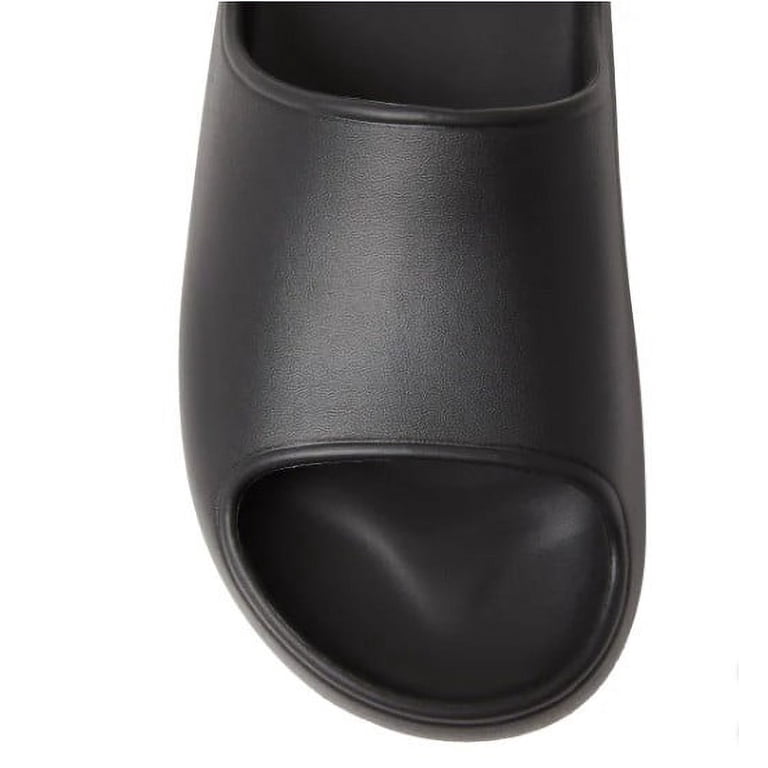 32 Degrees Black Cool Label Textured SLIDES MENS 7-8 WOMENS 9-10 UNISEX 32 Degrees Unisex Size Large (W 9-10/M 7-8) Cushion Slide  main image 3