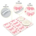 thumbnail image 4 of Kitchen Drying Mat 16x18In Drying Dish Mat Dish Drying Mats Kitchen Countertop Multi-Function Drain Drying Mat Kitchen Table Pink Bow, 4 of 8
