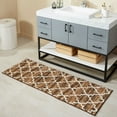 thumbnail image 3 of Better Trends 3-Piece Bathroom Rug Set 100% Cotton Soft & Water Absorbent, Non-Slip, Machine Washable Bath Mats – For Bathroom, Sink, Tub, Shower – Size 17x24, 24x40, 20x60 Savio Collection – Brown, 3 of 7