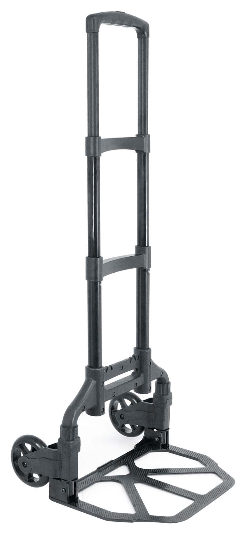 Rockville GigMate Foldable Aluminum Trolley Equipment Transport Hand Truck Cart 154 lb Capacity Black