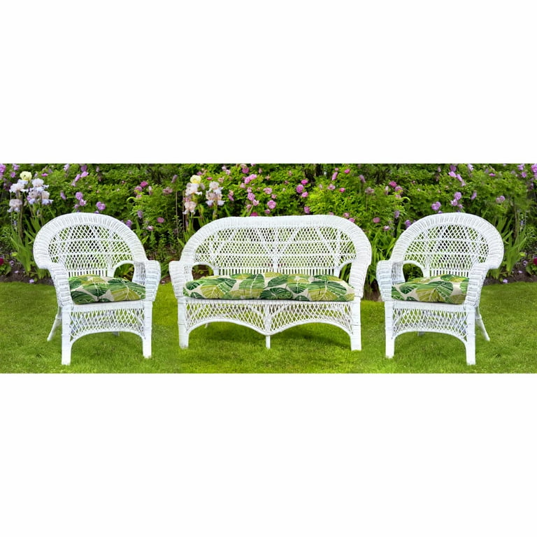 Jordan manufacturing 3 piece sale wicker cushion set
