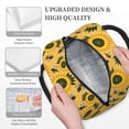thumbnail image 3 of Yiaed Bees and Sunflowers Print Lunch Bag Adult Insulated Lunch Box, Leakproof Cooler Food Lunch Containers Reusable High Capacity Lunch Tote Bags-One Size, 3 of 6