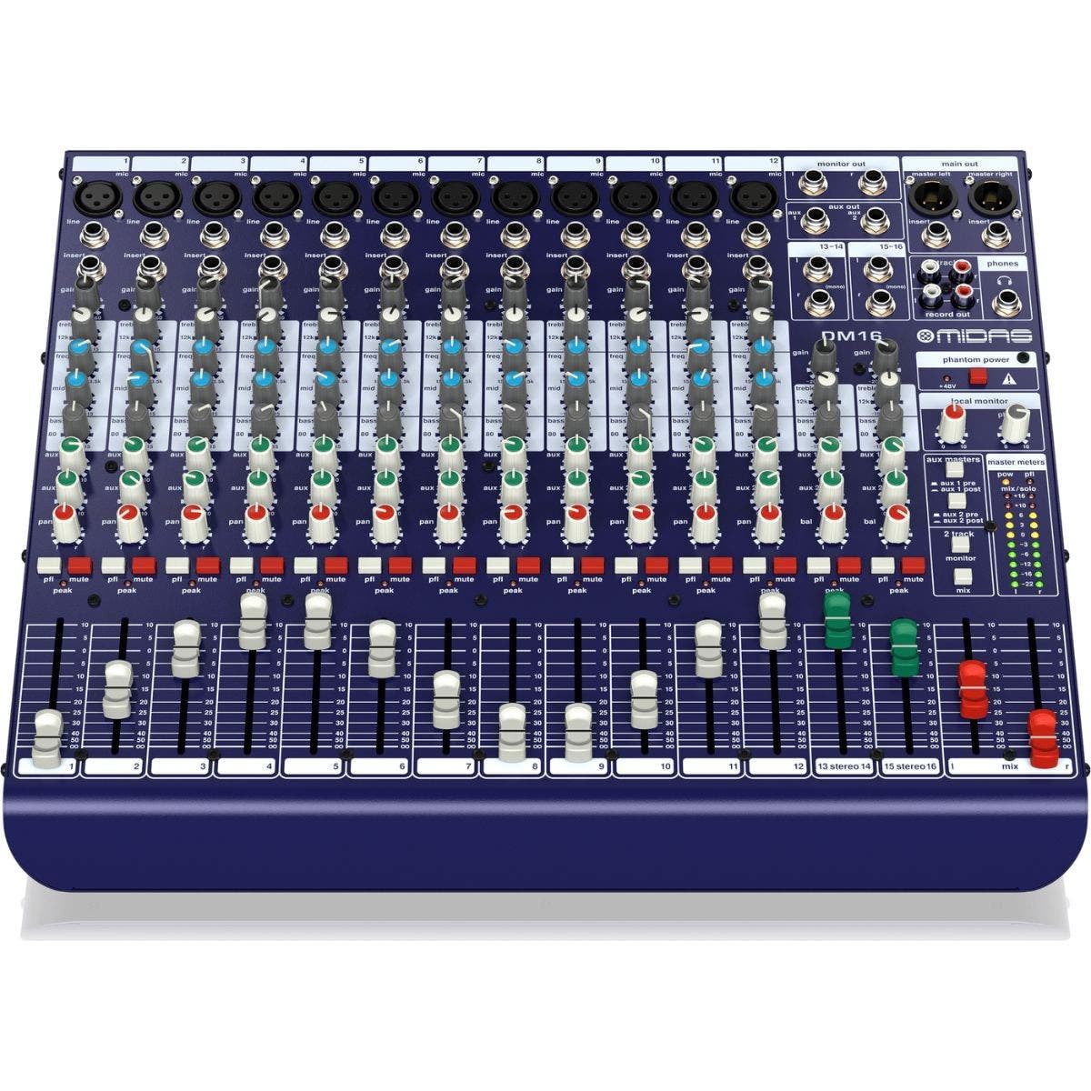 MIDAS DM16 16 Input Analogue Live and Studio Mixer w/MIDAS Microphone Preamplifiers