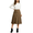 Brown, variant on CBASIHI Womens Suede Midi Skirts- Retro Casual High Elastic Waist Hidden Zipper Fall Winter Skirts Brown Size S-XL