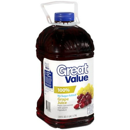 Great Value: 100% Grape Juice, 128 Oz