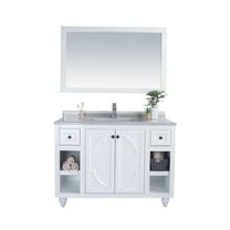 Odyssey - 48 - White Cabinet White Stripes Counter