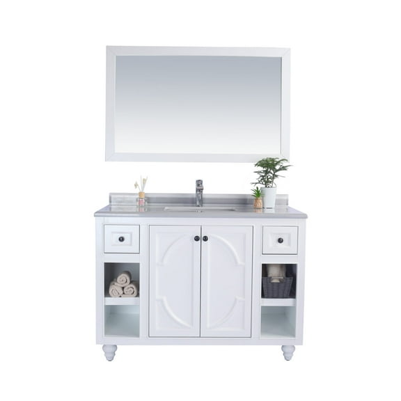 Odyssey - 48 - White Cabinet   White Stripes Counter