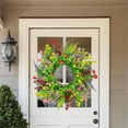 thumbnail image 5 of Home Brand, Ongmies Wildflower Wreath Spring Front Door Wreath 18Inches Artificial Wreath for Front Door Window Home Wall Wedding Festival Farmhouse Holiday Decoration, Wreath, Wreath*1, 5 of 7