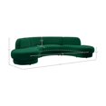 thumbnail image 3 of Meridian Furniture Rosa Green Velvet 3pc. Sectional, 3 of 13
