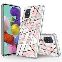 Samsung Galaxy A51 5G Case (NOT for A51), Rosebono Bling Glitter Sparkle Laser Polygon Marble Graphic Fashion Cute Colorful Skin Cover Shockproof Case for Samsung Galaxy A51 5G Case