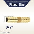 thumbnail image 2 of LTWFITTING Brass Barb Splicer Mender 3/8-Inch ID Hose Fitting Air Water Fuel Boat(Pack of 500), 2 of 4