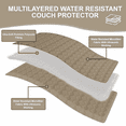 thumbnail image 7 of DL DREAMFIELD LINEN Water Resistant Polyester Couch Slipcover, Beige, 7 of 7