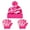Pink, variant on Kids Children Boys Girls Magic Grip Winter Fall Gloves and Hat Set for Cool Cold Weather (2 Pairs Glove + 1 Hat)
