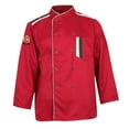 thumbnail image 1 of Chaqueta de Ropa de manga larga con Rojo m Sunnimix Chef Coat Work Jacket Unisex, 1 of 8