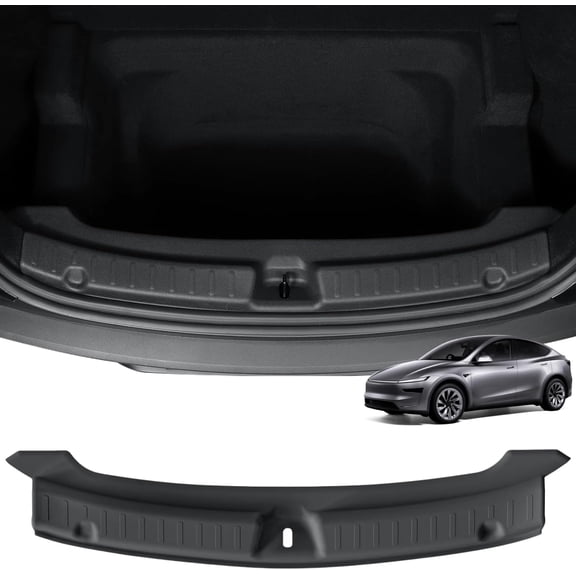 Upgrade Rear Bumper Guard Trunk Sill Cover Protector Compatible with 2026 New Tesla Model Y Juniper Accessories - Anti-Scratch TPE Material, Black