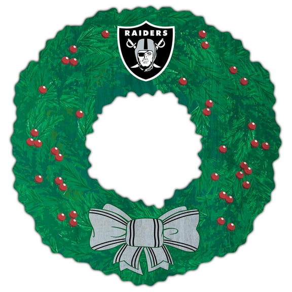 Las Vegas Raiders 16'' Team Wreath Sign