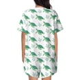 thumbnail image 3 of Naloa Turtle Women's Short-Sleeved Pajama Set, Loungewear, Summer pajamas, Breathable Cozy - 4X-Large, 3 of 9