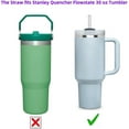 thumbnail image 3 of Straw for Stanley 40 oz Cup, Replacement Straw Compatible with Stanley Quencher Flowstate Tumbler Straws, 10 Reusable Straws with 1 Cleaning Brush, Tritan, Clear, 3 of 6