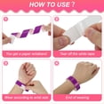 thumbnail image 4 of Uxcell Paper Wristbands for Events, Neon Party Wrist Bands, Colored Waterproof Concert Identification Wristbands Purple, 4 of 7
