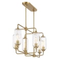thumbnail image 5 of Holton 6-Light Linear Chandelier in Warm Brass, 5 of 7
