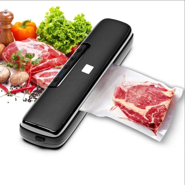 Máquina selladora al vacío Sellador al vacío de alimentos Sistema automático de sellado de aire para almacenamiento de alimentos Modos de alimentos secos y húmedos Diseño compacto 12,6 pulga
