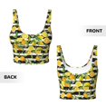 thumbnail image 5 of Picia Orange and Lemon Sports Bra for Women,Padded Strappy Sports Bras Medium Support Yoga Bra with Removable Cups,Running Yoga Bra-X-Large, 5 of 9