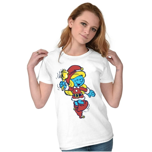 Smurfette Christmas Ms. Santa Claus Women's T Shirt Ladies Tee Brisco Brands S
