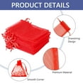 thumbnail image 3 of Tripumer 200 Pcs Drawstring Organza Bags Organza Pouches 3x4 inch Small Sachet Jewelry Gift Bags for Jewelry Party Festival Candy Bathroom Soaps Red, 3 of 8