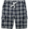 Carters Baby Clothing Outfit Boys Window Plaid Cargo Shorts Navy Blue/White