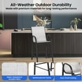 thumbnail image 2 of Vicluke Patio Bar Height Stools Set of 6,High Back Outdoor Chairs with Armrests and Footrests,Textilene Chairs with Breathable Fabric & Metal Frame for All Weather,Light Grey, 2 of 7