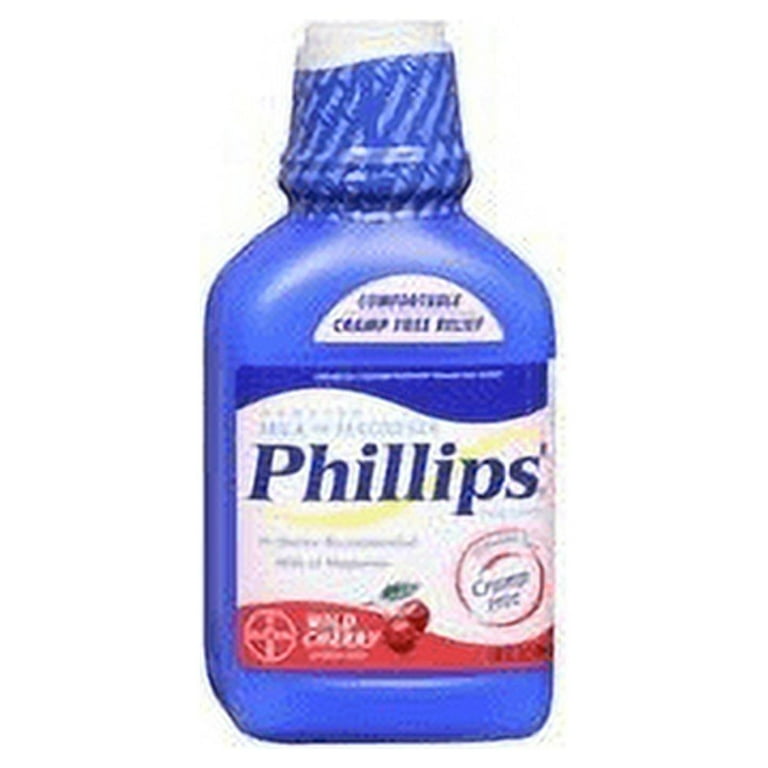 Phillips Milk Magnesia Relieve Constipation, Wild Cherry, 12oz, 3