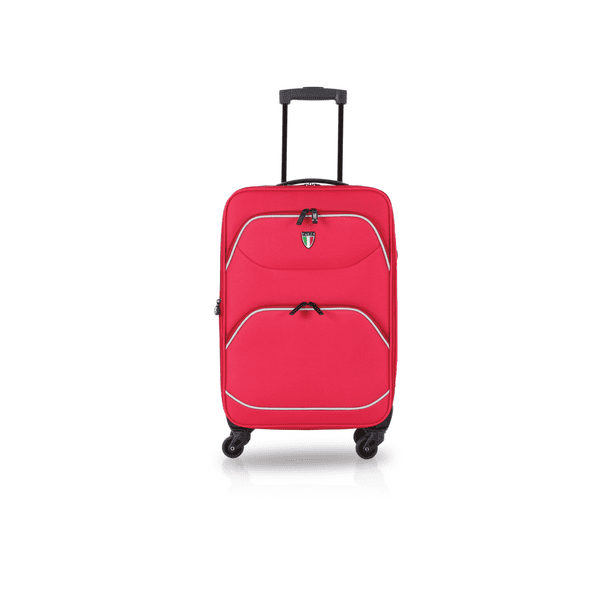 TUCCI T024320inRED 20 in. Ben Fatto T0243 Fabric CarryOn Luggage