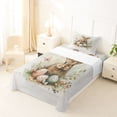 thumbnail image 5 of Erosebridal Vintage Easter Eggs Twin Sheet Sets,Pink Butterfly Rustic Leaves Kids Bedding For Girls 3pcs, 5 of 6