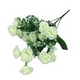 thumbnail image 1 of Ramo Farfi de 5 ramas y 15 cabezas de rosas artificiales para decoración de bodas y hogar, flores de seda sintética (blancas), 1 of 8