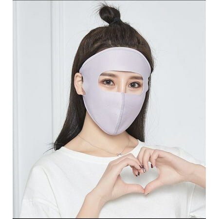 Riding Face Mask - Summer riding ice silk sunscreen mask full face bicycle electric car windproof dust mask unisex