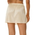 thumbnail image 2 of RUNQHUI Jupon Long en Satin pour Femme Demi-Jupon Jupe sous Robe Jupons Rallonge Demi-Jupons 35 cm Champagne S, 2 of 7