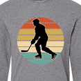 thumbnail image 4 of Inktastic Hockey Player Retro Sunset Long Sleeve T-Shirt, 4 of 5
