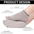 thumbnail image 3 of 6 pair Grip Yoga Pilates Socks Non Slip Barre Anti Athletic Socks with Grips for Women, 3 of 5