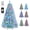 White, variant on Gymax 6 ft Smart Christmas Tree w/ Remote & APP 300 Pre-Lit RGB LED Lights White