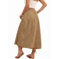 thumbnail image 4 of Women'S Slit Split Long Skirts High Waisted Summer Maxi Skirts Beige M, 4 of 9