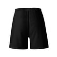 thumbnail image 4 of Ovticza Bermudas pour Femmes Séchage Rapide Légers Shorts en Lin Golf Randonnée Voyage Shorts Noir TG, 4 of 5