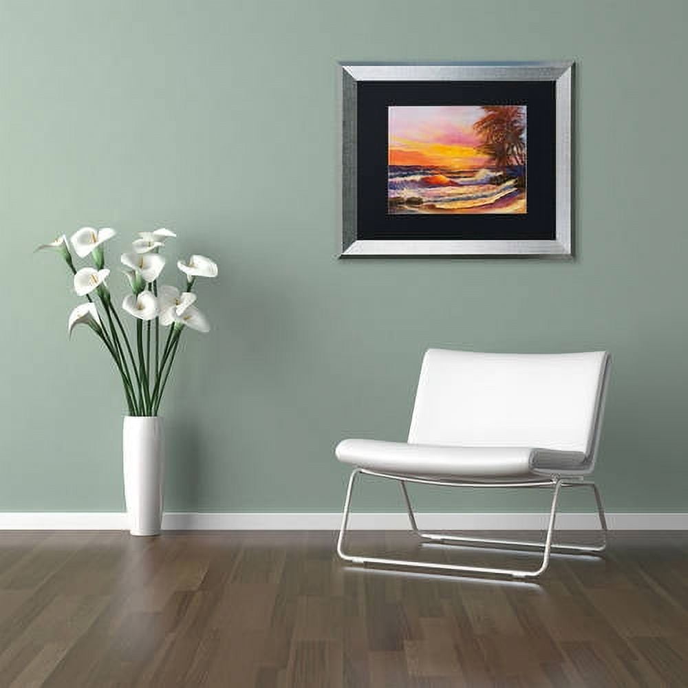 Trademark Fine Art "Hawaiian Glow" Canvas Art by Manor Shadian, Black Matte, Silver Frame