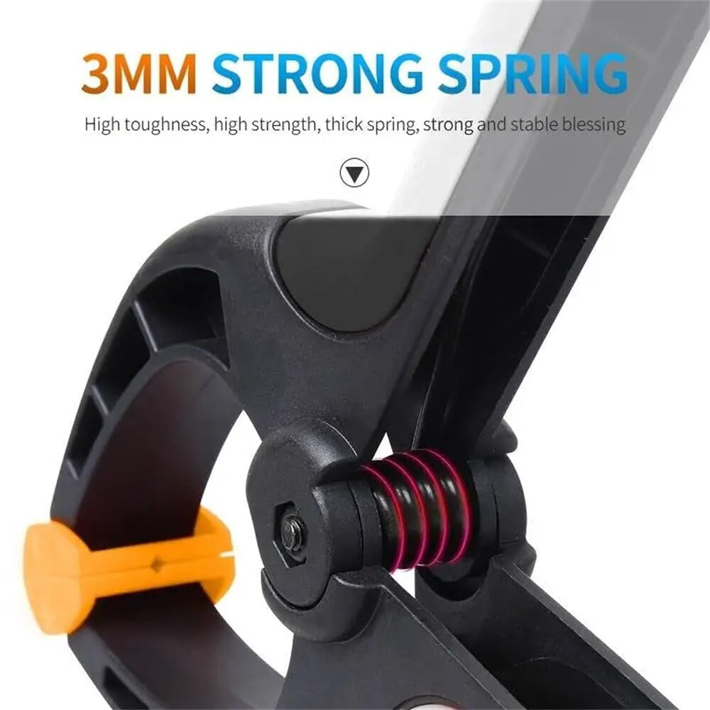 10pcs Ratchet Bar Clamp 2/3/4/6/9 Inch Woodworking A-Clip Black Wood Working Clip Plastic DIY Ergonomic Grip for Crafts Photography
