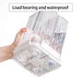 thumbnail image 4 of Clear Airtight Food Storage Container, 2.4L Bins With Lids, Multi-Compartment Grain Flour Holder, Kitchen Pantry Organizer, For Bulk Dry Goods, Snacks, Durable Plastic, Office Home Use $BS$3, 4 of 8